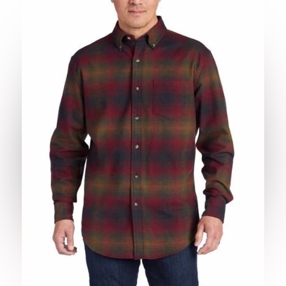 Pendleton Mason Plaid Flannel Shirt Men’s Medium Button Down Cotton